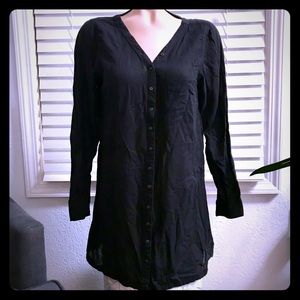 Joie black button down tunic Small